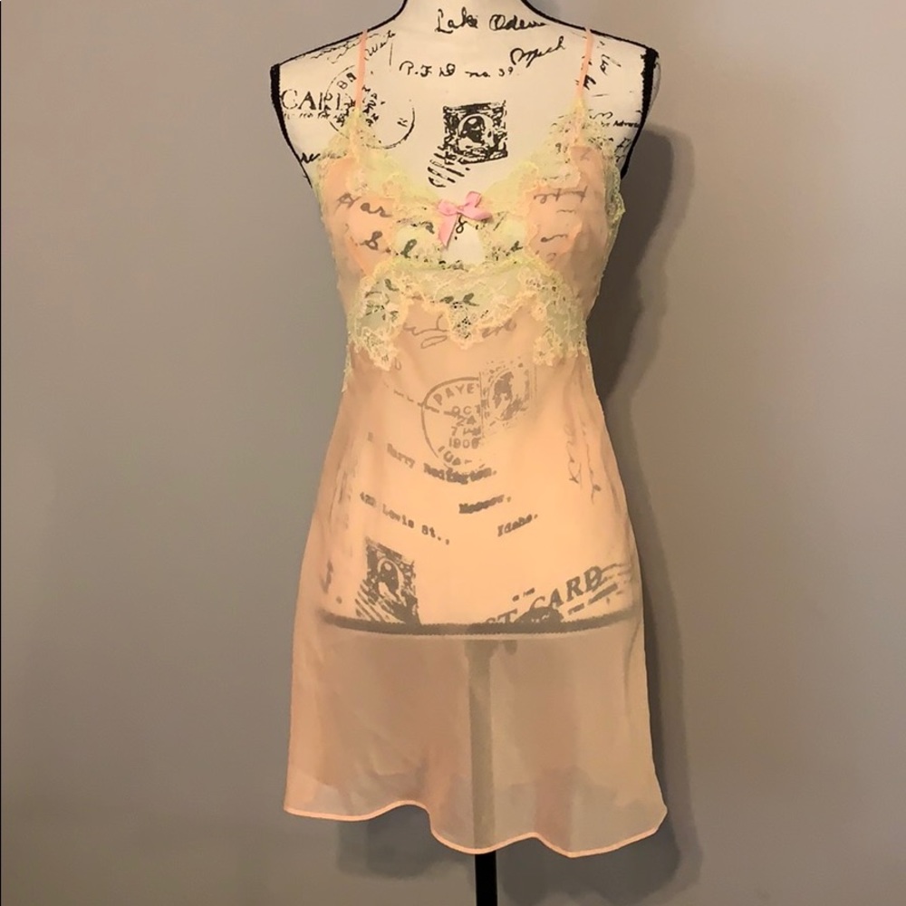 Victoria’s Secret chiffon baby doll night gown.